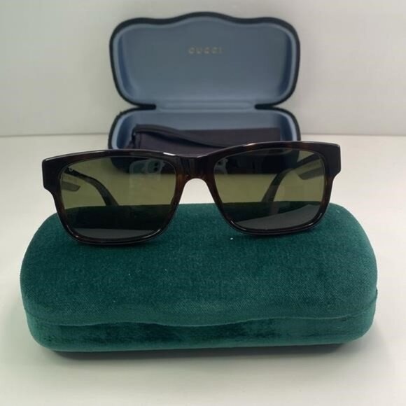 New Authentic Gucci GG0340S 003 56 GG0340 Men's Sunglasses - Picture 5 of 11